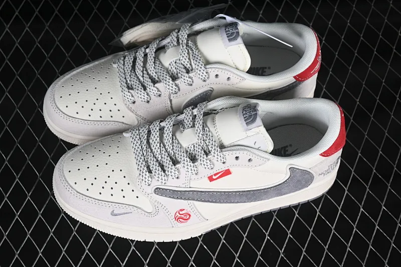 All categories Air Jordan Jordan series basketball shoes Air Jordan 1 Low high-end customized low-top sneakers Travis Scott x Fragment Design x Air Jordan 1 Low OG SP AJ1 Joe 1 North Face joint brand Year of the Snake limited pair beige low-top cultural casual sneakers SJ2068-145